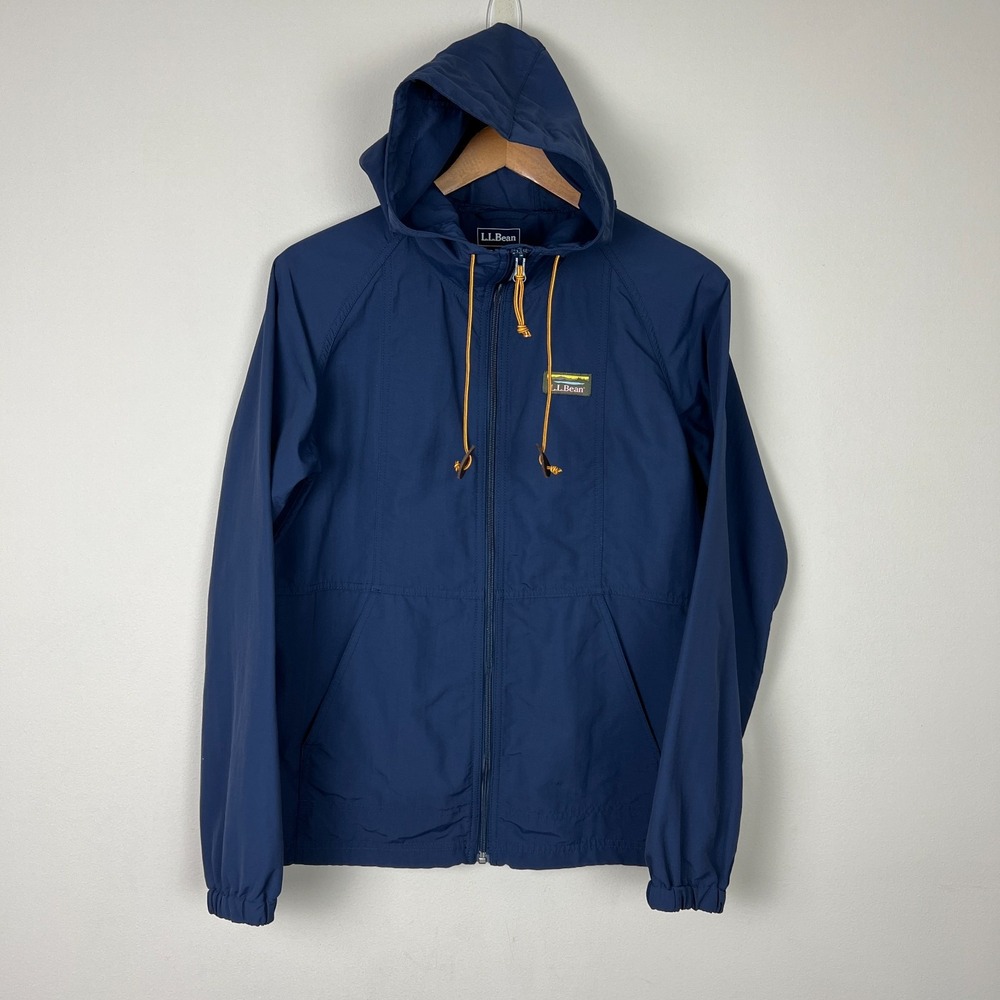 LL Bean Jacket Womens Small Navy Mountain Classic Full Zip Hoodie Lightweight S‎